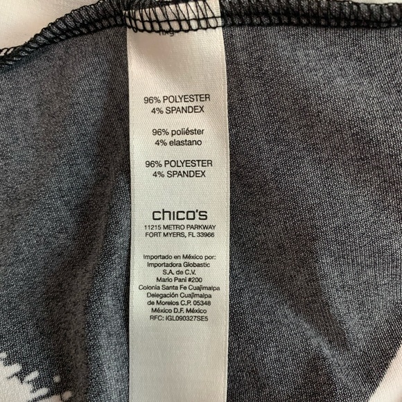 🎬Chico’s Blk/Wht Top - Picture 5 of 6